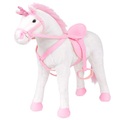 vidaXL, vidaXL Plüschtier Stehend Einhorn Weiß und Rosa XXL