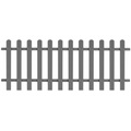 WPC Lattenzaun 200 x 80 cm Grau