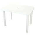 Gartentisch 101 x 68 x 72 cm Kunststoff Weiss