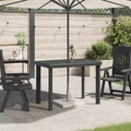 Gartentisch 101 x 68 x 72 cm Kunststoff Anthrazitgrau