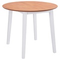 Klappbarer Esstisch Rund MDF Weiss