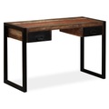 Schreibtisch mit 2 Schubladen Altholz Massiv 120 x 50 x 76 cm