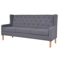 3-Sitzer-Sofa Stoff Grau