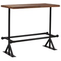 Bartisch Altholz Massiv Dunkelbraun 120 x 60 x 107 cm