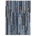 Teppich Jeansflicken Patchwork 120 x 170 cm Jeansblau