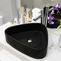 Waschbecken Keramik Dreieckig Schwarz 50,5 x 41 x 12 cm