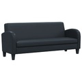 3-Sitzer-Sofa Kunstleder Schwarz