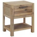 Diverse Hardware, Nachttisch mit Schublade 40x30x48 cm Masivholz Akazie