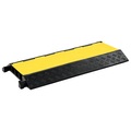 vidaXL, vidaXL Kabelbrücke Überfahrschutz 3 Kanäle Gummi 93 cm