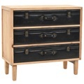 vidaXL Schubladenschrank Tannenholz Massiv 80 × 36 × 75 cm
