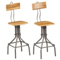 vidaXL, vidaXL Barhocker 2 Stk. Altholz Teak