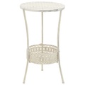 Bistrotisch Vintage-Stil Rund Metall 40 x 70 cm Weiss
