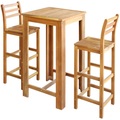 Bartisch und Stuhl-Set 3-tlg. Akazienholz Massiv