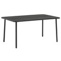 Garten-Esstisch Stahl 150x90x72 cm Dunkelgrau Lattendesign