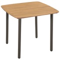 Diverse Hardware, Garten-Esstisch Akazienholz Massiv und Stahl 80x80x72cm