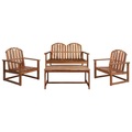 Diverse Hardware, 4-tlg. Garten-Lounge-Set Massivholz Akazie