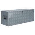 vidaXL, vidaXL Aluminiumkiste 110,5×38,5×40 cm Silbern
