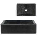 Waschbecken 45 x 30 x 12 cm Marmor Schwarz