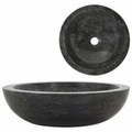 Waschbecken 40 x 12 cm Marmor Schwarz