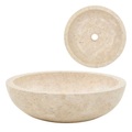 Waschbecken 40 x 12 cm Marmor Creme