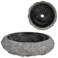 Waschbecken 40 x 12 cm Marmor Schwarz