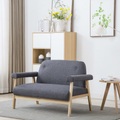 Diverse Hardware, 2-Sitzer-Sofa Stoff Dunkelgrau