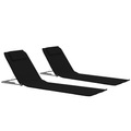 Diverse Hardware, Klappbare Strandmatte 2 Stk. Stahl und Stoff Schwarz