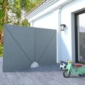 Garten-Sonnendach Zusammenklappbar 240 x 160 cm Grau