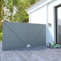 Garten-Sonnendach Zusammenklappbar 400 x 200 cm Grau