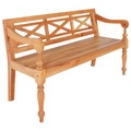 Batavia Bank 136 cm Mahagoni Massivholz Hellbraun