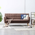 3-Sitzer-Sofa Stoffbezug 172x70x82 cm Braun
