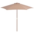 Sonnenschirm mit Holz-Mast 270 cm Taupe