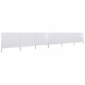 6-teiliges Windschutzgewebe 800 x 80 cm Weiss