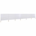 6-teiliges Windschutzgewebe 800 x 80 cm Weiss