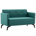 vidaXL 2-Sitzer-Sofa Stoffbezug 115 x 60 x 67 cm Grün