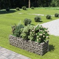vidaXL Gabionen-Hochbeet Verzinkter Stahl 180×50×50 cm