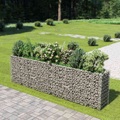 vidaXL Gabionen-Hochbeet Verzinkter Stahl 360×50×100 cm