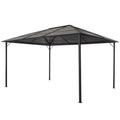 vidaXL Gartenpavillon mit Dach Aluminium 4×3×2,6 m Schwarz