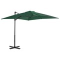 vidaXL Ampelschirm mit Aluminium-Mast Grün 250 x 250 cm