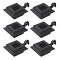 vidaXL Outdoor Solarleuchten 6 Stück LED Quadratisch 12 cm Schwarz