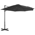 Ampelschirm mit Aluminium-Mast Anthrazit 300 cm