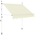 Einziehbare Markise Handbetrieben 150 cm Cremeweiss