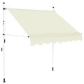 Einziehbare Markise Handbetrieben 200 cm Cremeweiss