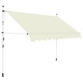Einziehbare Markise Handbetrieben 300 cm Cremeweiss