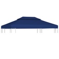 vidaXL Dachplane für Pavillon mit Kaminabzug 310 g/m² 4×3 m Blau