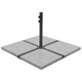 Diverse Hardware, Sonnenschirm-Gewichtsplatte Granit 25 kg Quadratisch Grau