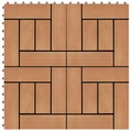 vidaXL Terrassenfliesen 11 Stück WPC 30 x 30 cm 1 qm Teakholzfarbe