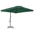 vidaXL Sonnenschirm mit Stahl-Mast 250×250 cm Grün