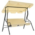 Hollywoodschaukel Cremeweiss 170 x 110 x 153 cm