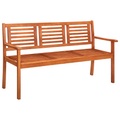 Diverse Hardware, 3-Sitzer Gartenbank 150 cm Eukalyptus Massivholz